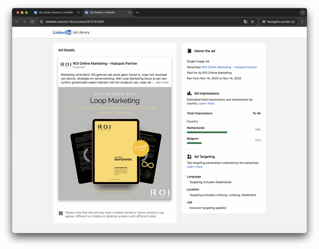 linkedin ads library