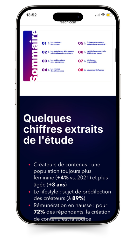 reech etude influence marketing